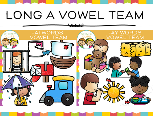 Long A Vowel Team Clip Art
