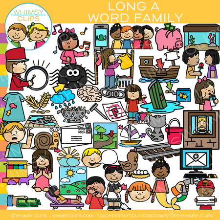 Long A Word Family Clip Art