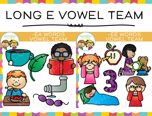 Long E Vowel Team Clip Art