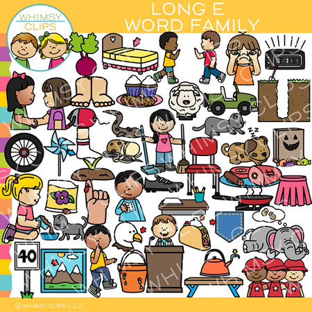 Long E Word Family Clip Art