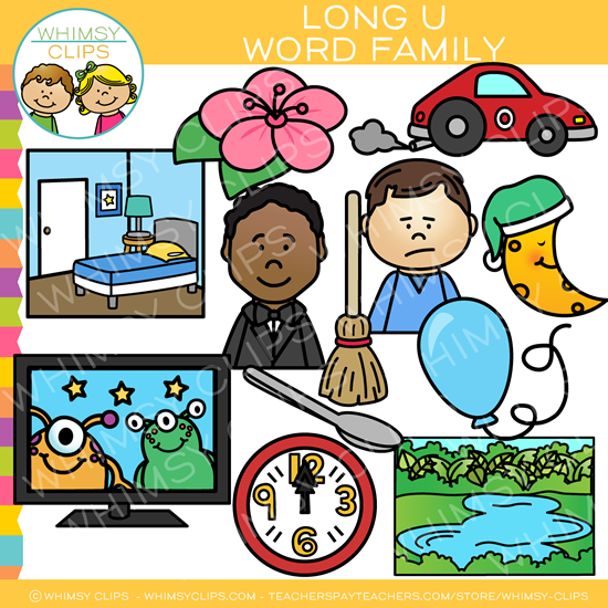 Long U Word Family Clip Art