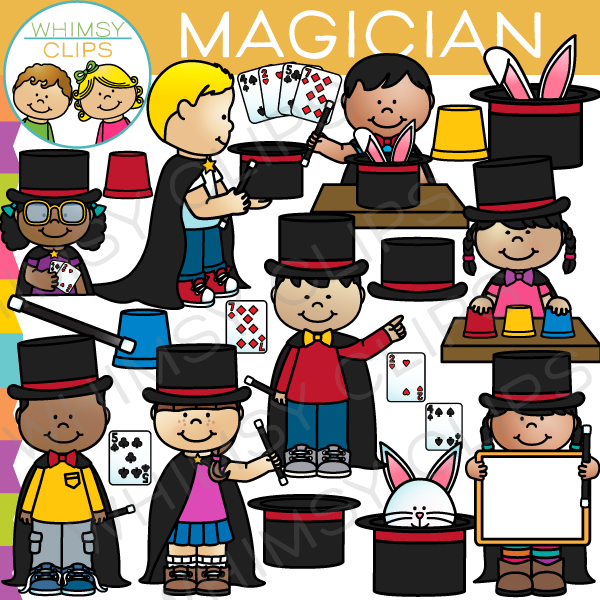 Magician Kids Clip Art