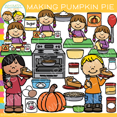 Making Pumpkin Pie Clip Art