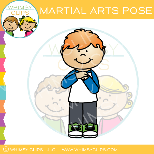 Martial Arts Pose Clip Art