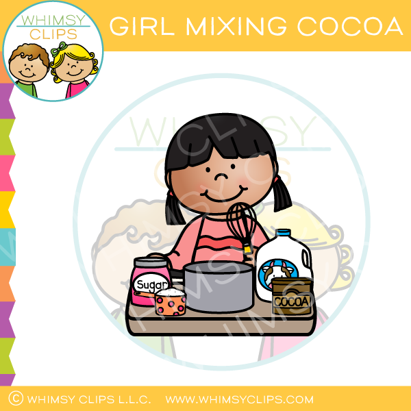Mixing Cocoa Clip Art