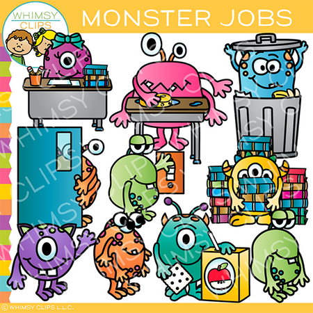 Monster Classroom Jobs Clip Art