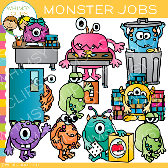 Monster Classroom Jobs Clip Art