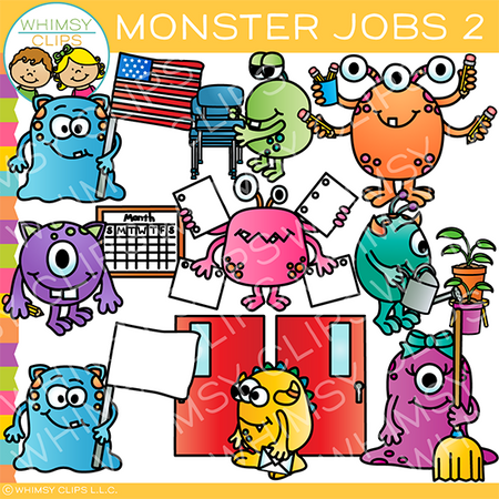 Monster Classroom Jobs Clip Art