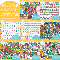 Moveable Clip Art Bundle TWO for Paperless Resources