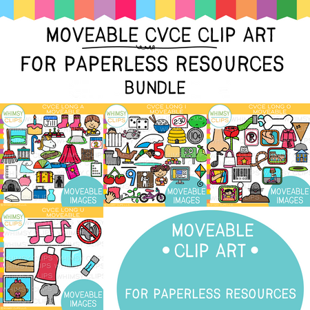 CVCe Moveable Clip Art Bundle