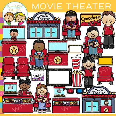 Kids Movie Theater Clip Art – Whimsy Clips - Main Image