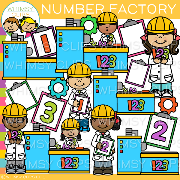 Factory Numbers Worksheet Math Number Factory Clip Art, Images & Illustrations | Whimsy Clips