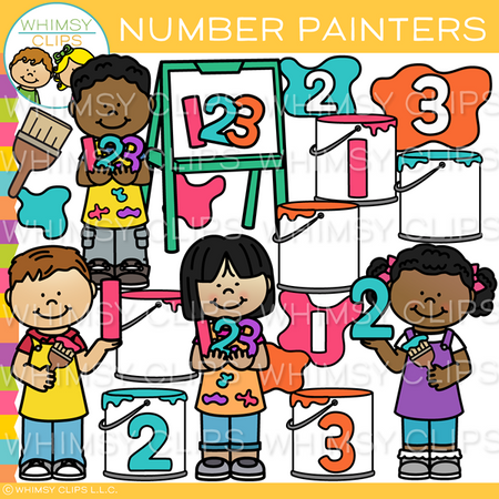 Number Painters Clip Art