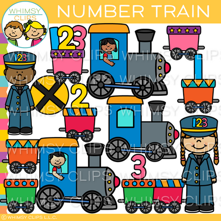 Number Train Clip Art