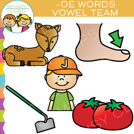 OE Words Vowel Team Clip Art