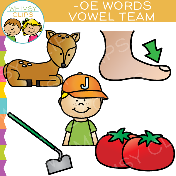 OE Words Vowel Team Clip Art