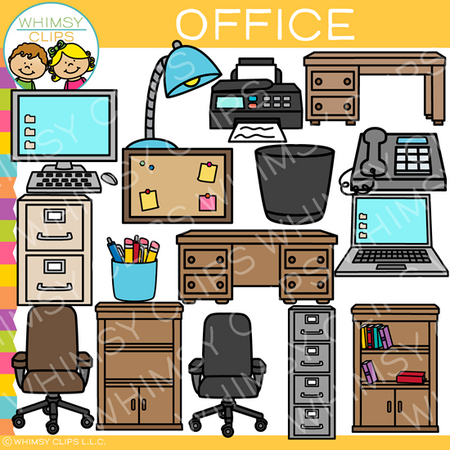 Pieces of an Office Clip Art