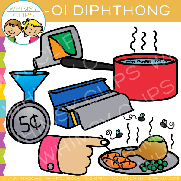 OI Words Diphthong Clip Art