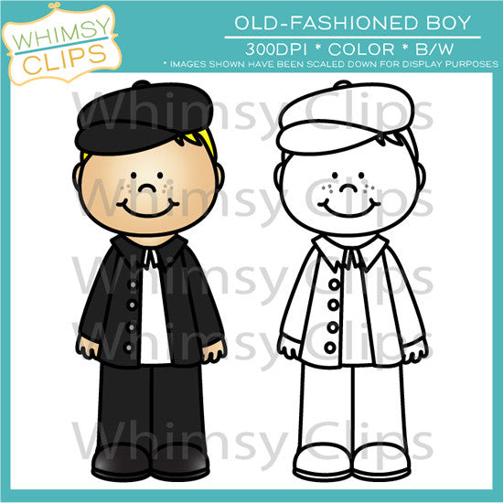 Old-Fashioned Boy Clip Art