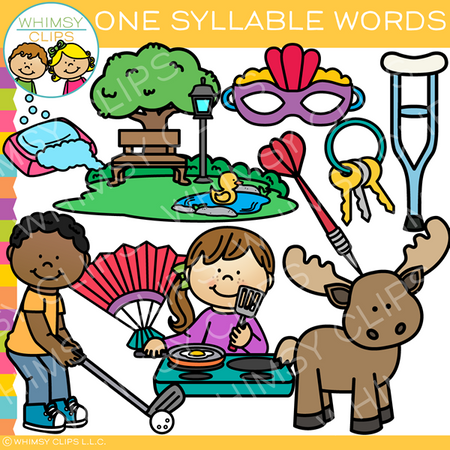 One Syllable Words Clip Art