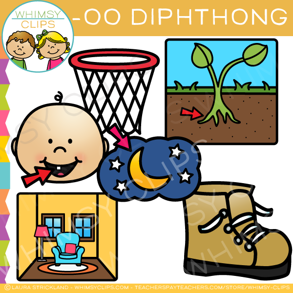 OO Words Diphthong Clip Art
