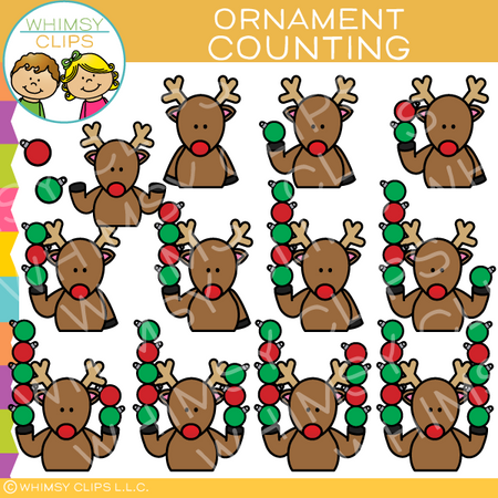 Counting Ornaments Clip Art