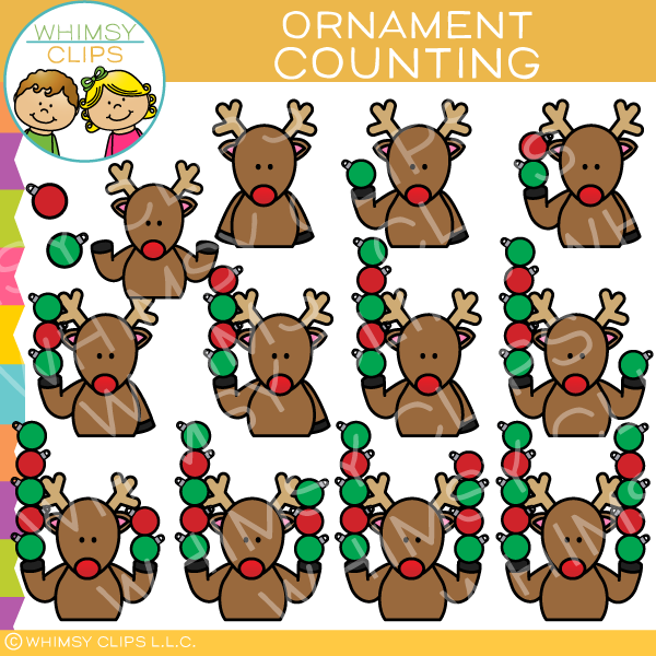 Counting Ornaments Clip Art