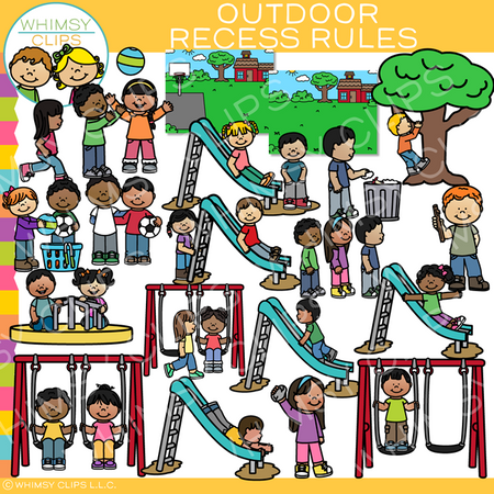 Whimsy Clips Rules Outdoor Recess Rules Clip Art, Images & Illustrations | Whimsy Clips