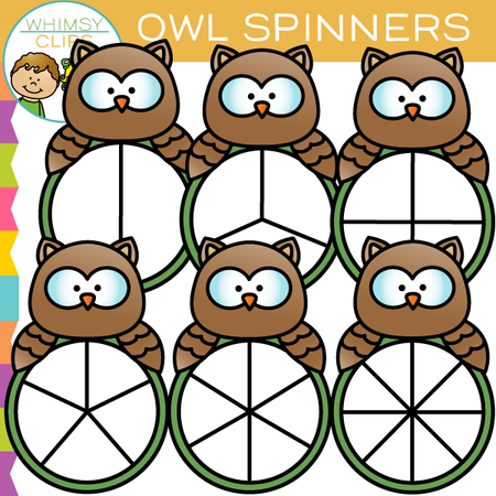 Owl Spinners Clip Art