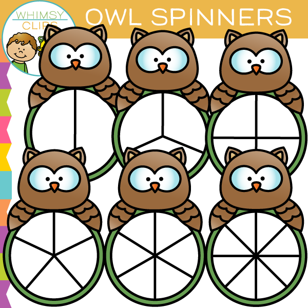 Owl Spinners Clip Art