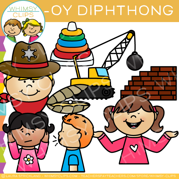 OY Words Diphthong Clip Art