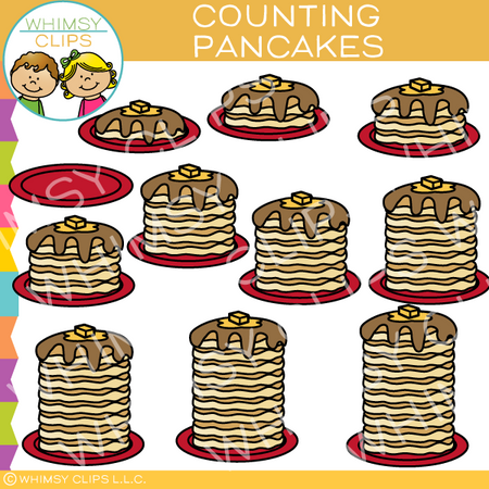 Pancakes Counting Clip Art