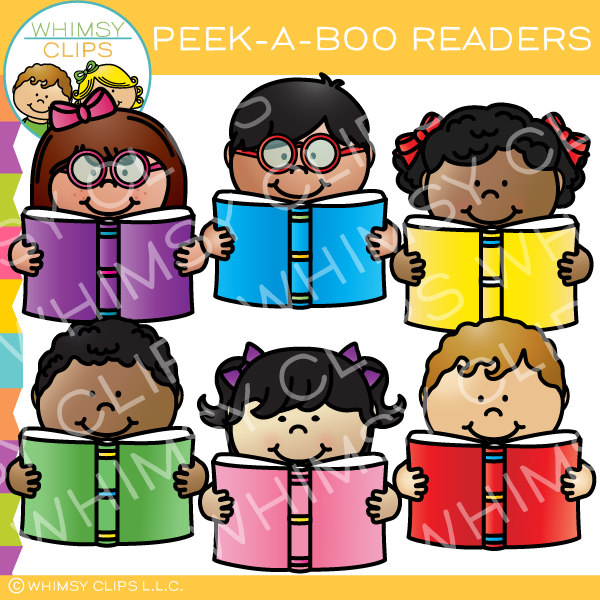 Peek-a-Boo Readers Clip Art
