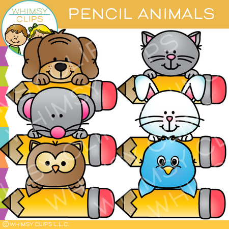 Pencil Animals Clip Art