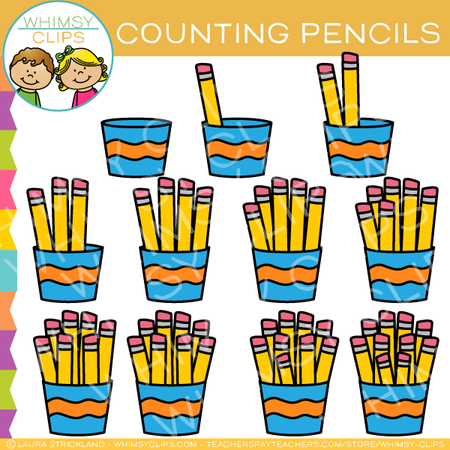 Pencil Counting Clip Art