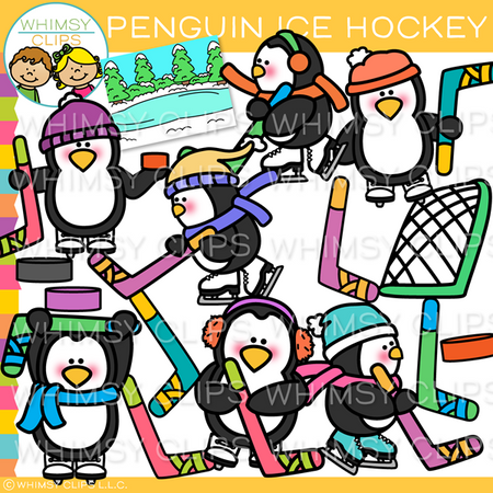 Penguins Ice Hockey Clip Art