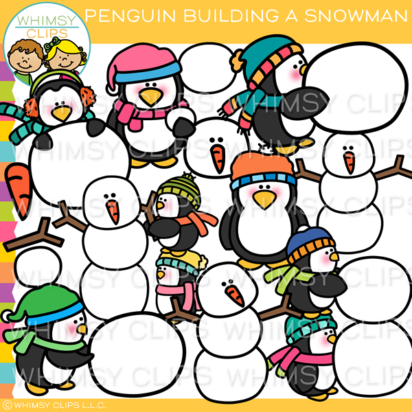 How to Build a Snowman Clip Art – Whimsy Clips