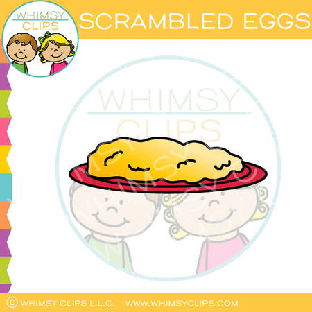 Plate Of Scrambled Eggs Clip Art