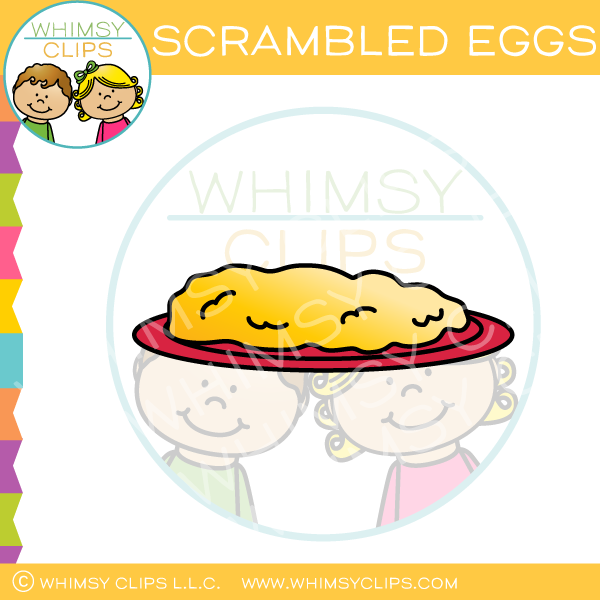 Plate Of Scrambled Eggs Clip Art