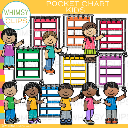 Pocket Chart Kids Clip Art