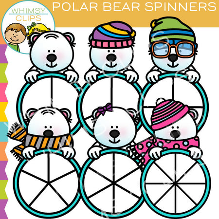 Polar Bear Spinners Clip Art