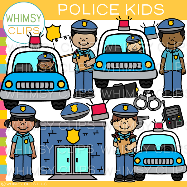 Police Kids Clip Art
