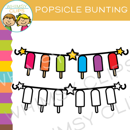 Popsicle Bunting Clip Art