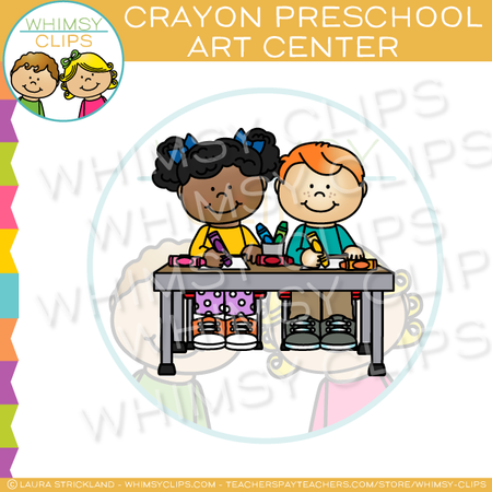 Crayon Preschool Art Center Clip Art