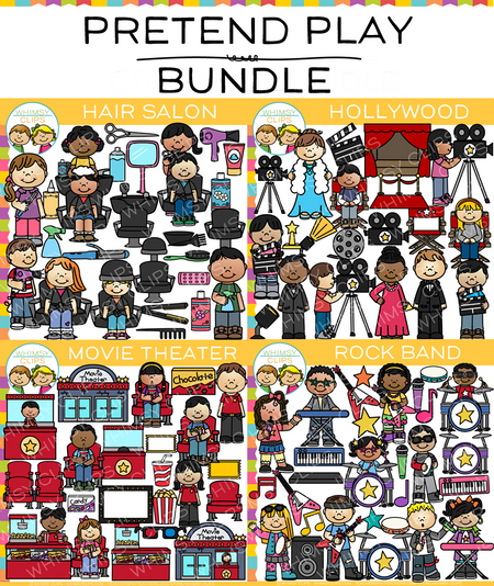 Kids Pretend Play Clip Art Bundle