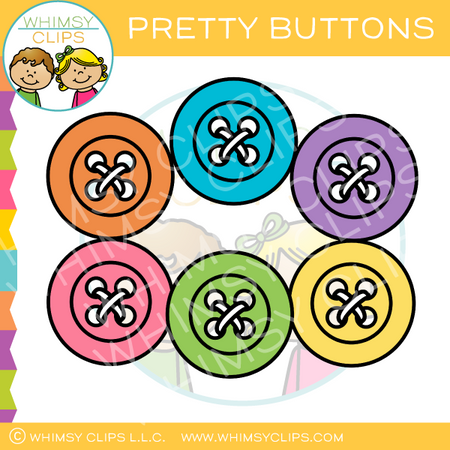 Pretty Button Pretty Button Clip Art, Images & Illustrations | Whimsy Clips