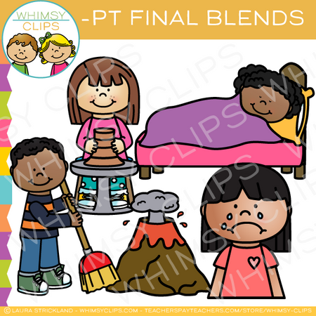 Ending Blends Clip Art - PT Words