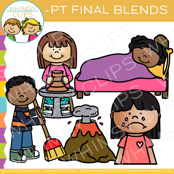 Ending Blends Clip Art - PT Words