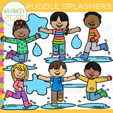 Puddle Splashers Clip Art