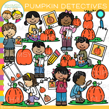 Pumpkin Detectives Clip Art